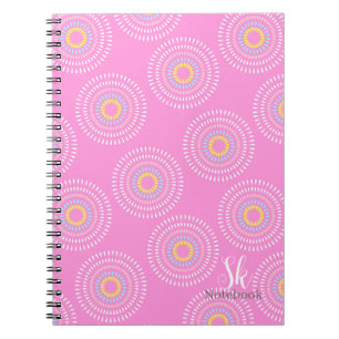 Caderno Espiral Fireworks Japonês Rosa