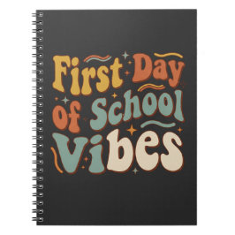 Caderno Espiral First Day of School Vibes Back to School Gift