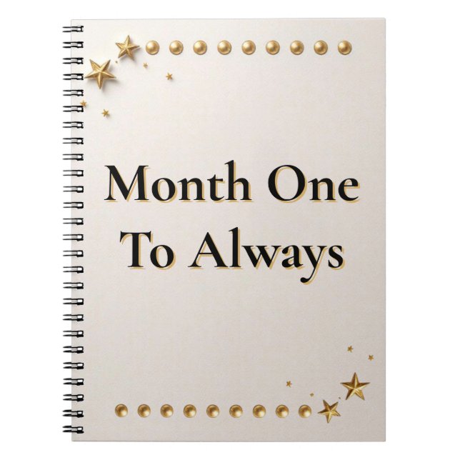 Caderno Espiral First-Year Memory Keeper | Newlywed Milestone Trac (Frente)