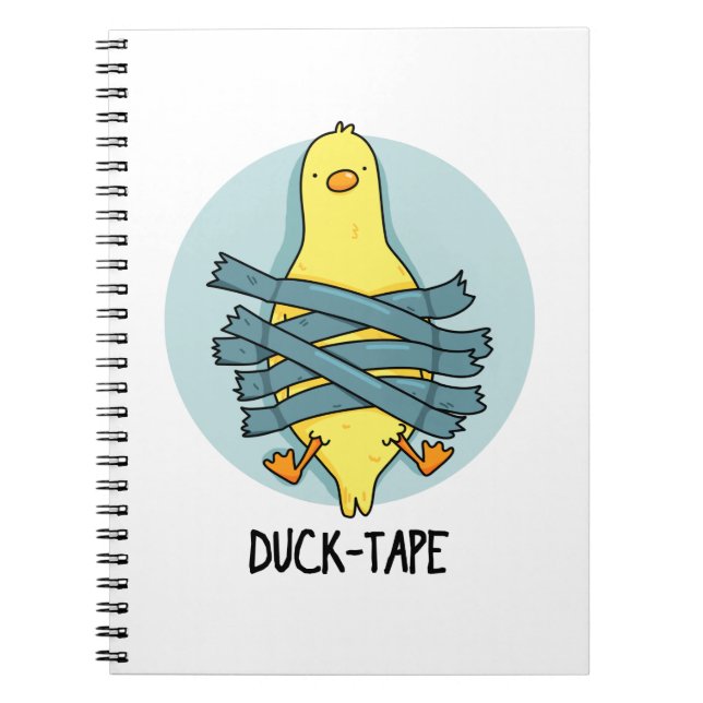 Caderno Espiral Fita adesiva Pato engraçado (Frente)