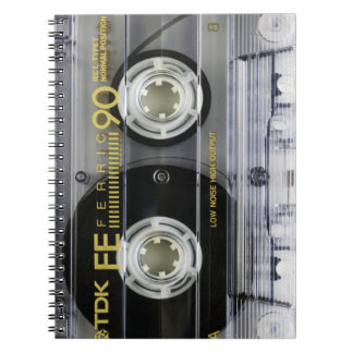 Caderno Espiral Fita Cassete Vintage