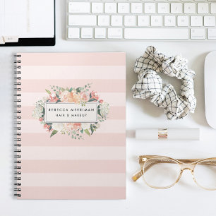Caderno Espiral Fita Cor-de-rosa embebida em corante