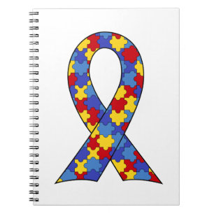 Caderno Espiral Fita da consciência do autismo