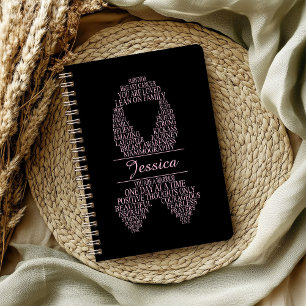 Caderno Espiral Fita de câncer de mama personalizada Wall Art