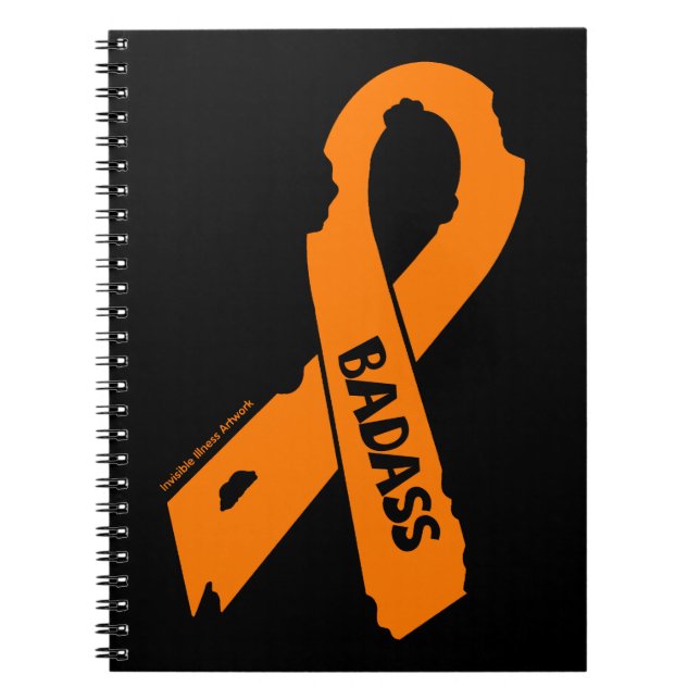 Caderno Espiral Fita rasgada/Badass...RSD/CRPS (Frente)