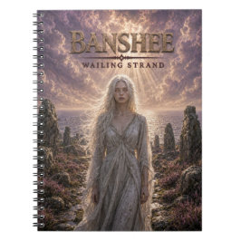 Caderno Espiral Fita Uivante da Banshee Cinema Escuro