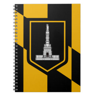 Caderno Espiral Flag of Baltimore, Maryland Notebook