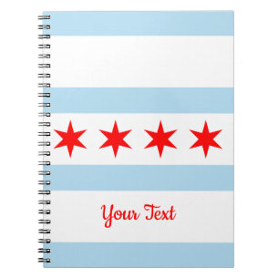Caderno Espiral Flag of Chicago, Illinois Notebook