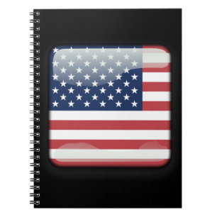 Caderno Espiral Flag of the United States of America