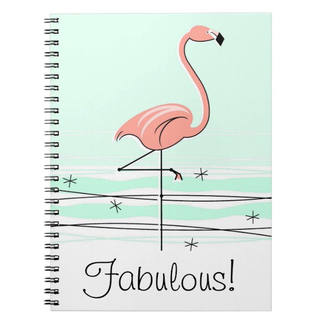 Caderno Espiral Flamingo Aqua Fabuloso! notebook (Frente)