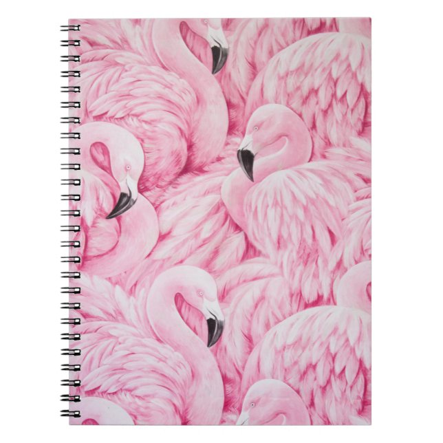 CADERNO ESPIRAL FLAMINGO ESTÁ EM TODO LUGAR (Frente)
