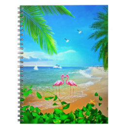 Caderno Espiral Flamingo Love
