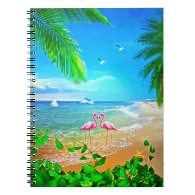Caderno Espiral Flamingo Love (Frente)