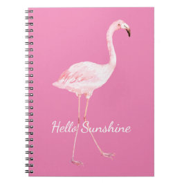 Caderno Espiral Flamingo Rosa