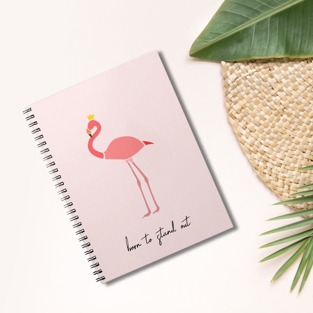 Caderno Espiral Flamingo Rosa Minimal Moderno (Criador carregado)