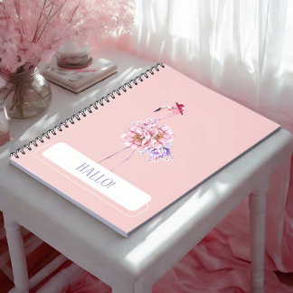 Caderno Espiral Flamingo Rosa - Um Toque de Elegância Tropical