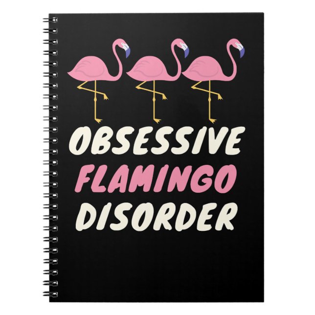 Caderno Espiral Flamingo Tropical Obsessiva Flamingo 546 (Frente)