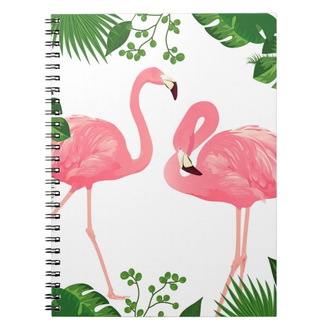 Caderno Espiral Flamingos (Frente)