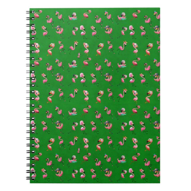 Caderno Espiral Flamingos (Frente)