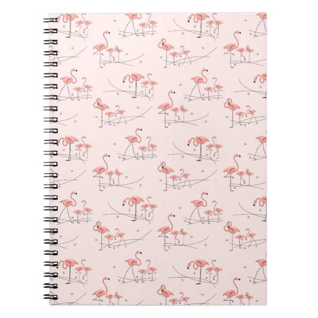 Caderno Espiral Flamingos Rosa Multi-notebook (Frente)