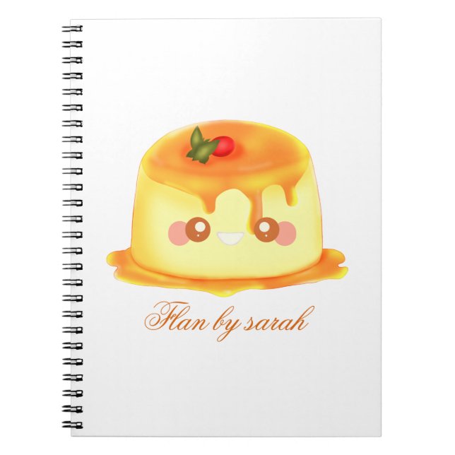 Caderno Espiral Flan Espanhol De Caramelo Suave E Cremosa (Frente)