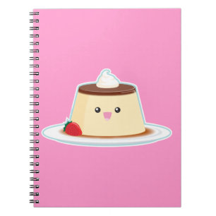 Caderno Espiral Flan feliz