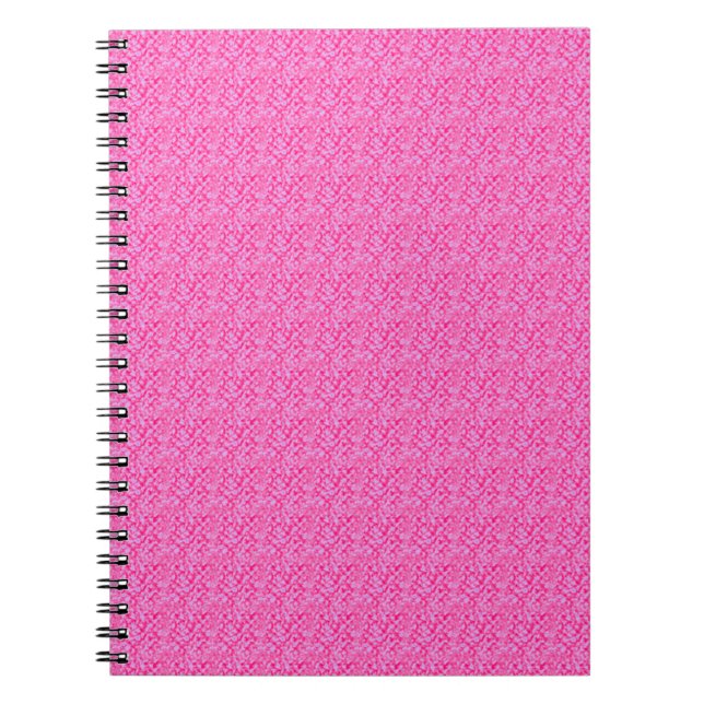 Caderno Espiral Flanela rosa (Frente)