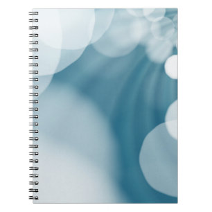 Caderno Espiral Flare azul de fundo da lente