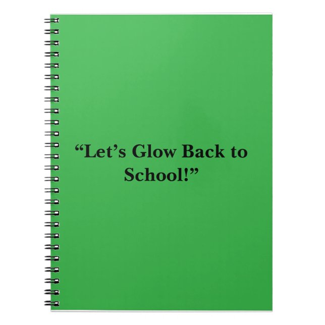 Caderno Espiral Flat Neon Green Background – School Texture (Frente)