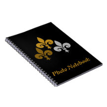 Fleur de Lys Spiral Photo Notebook