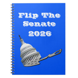 Caderno Espiral Flip The Senate Vote Blue 2026