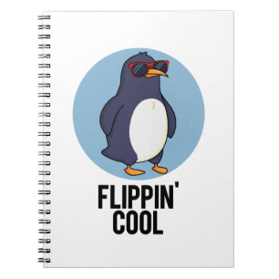 Caderno Espiral Flippin Legal Funny Penguin Pun