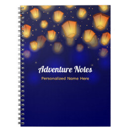 Caderno Espiral Floating Lantern Vacation Travel Journal