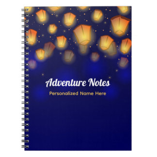 Caderno Espiral Floating Lantern Vacation Travel Journal