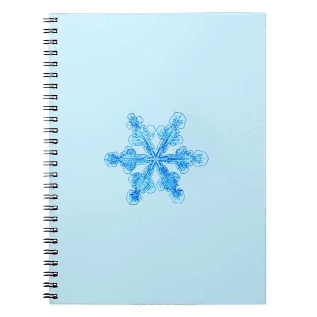 Caderno Espiral Floco de neve azul-inverno (Frente)