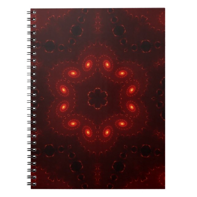 Caderno Espiral Floco de neve Gótico de Borgonha Vermelha Escura (Frente)
