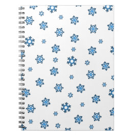 Caderno Espiral Flocos de neve (Azul e Preto)