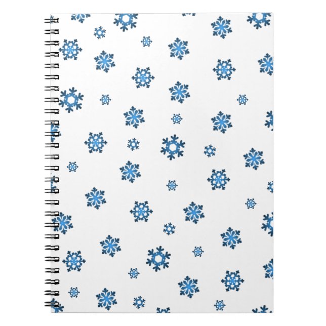 Caderno Espiral Flocos de neve (Azul e Preto) (Frente)