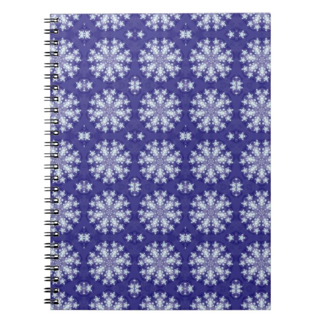 Caderno Espiral Flocos de neve congelados (Frente)