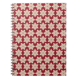 Caderno Espiral Flocos de neve de Natal branco