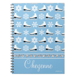 Caderno Espiral Flocos de neve e figura personalizados teste