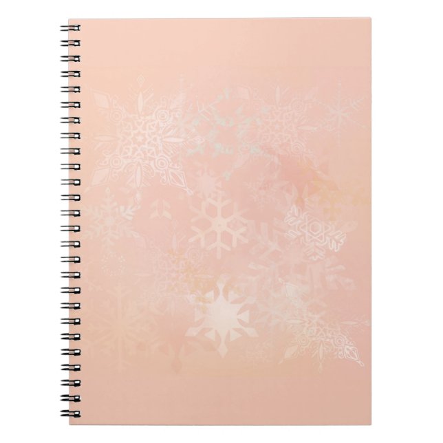 Caderno Espiral Flocos de neve macios (Frente)