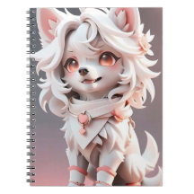 Floffy Pink E White Puppy