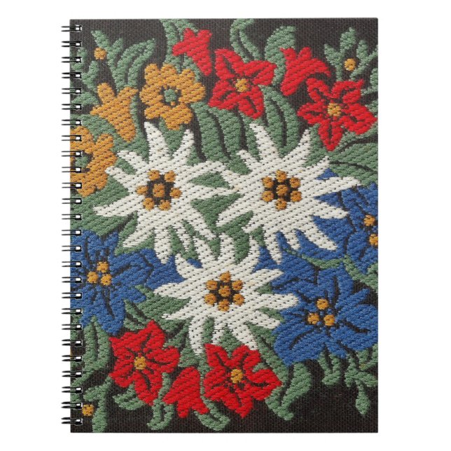 Caderno Espiral Flor alpino suíço Edelweiss (Frente)