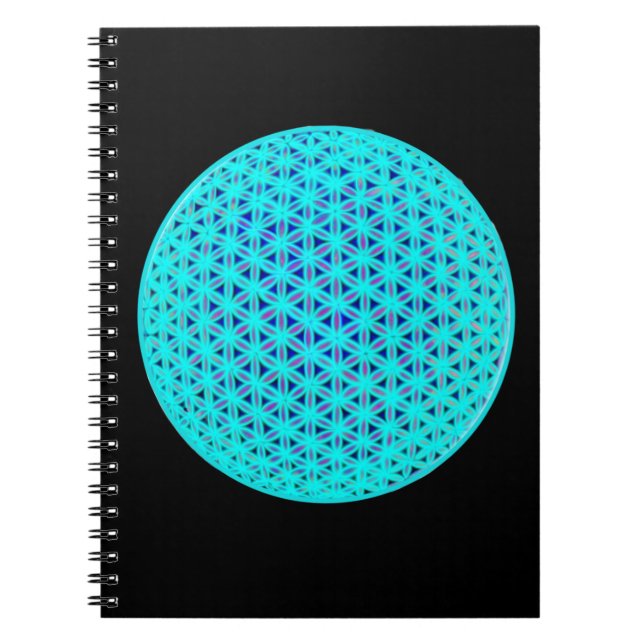 Caderno Espiral Flor azul-de-chalé elegante (Frente)
