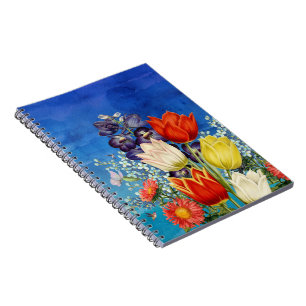 Caderno Espiral Flor Borboleta