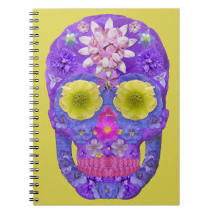 Caderno Espiral Flor - Caveira 5