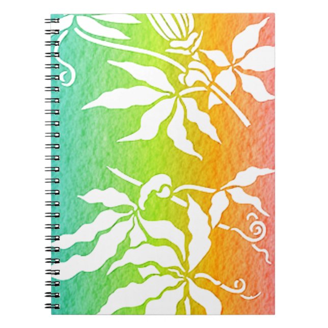 Caderno Espiral Flor da Paixão Arco-íris (Frente)