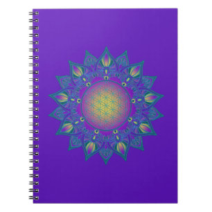 Caderno Espiral Flor Da Vida - Índia Mandala 3