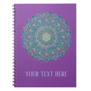Caderno Espiral Flor Da Vida - Mandala Estilo Índia 1